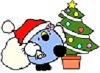 クリスマスの格好をしている「ごずっちょ」のイラスト