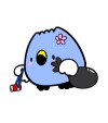 ゴミ拾いをしている「ごずっちょ」のイラスト