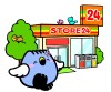 コンビニに行く「ごずっちょ」のイラスト