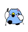 ノルディックウォーキングしている「ごずっちょ」のイラスト
