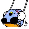 ブランコをしている「ごずっちょ」のイラスト
