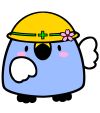 工事現場の帽子をかぶっている「ごずっちょ」のイラスト