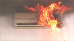 エアコン火災の画像