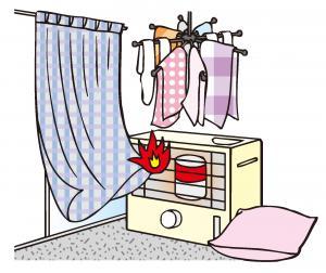 ストーブ火災の画像