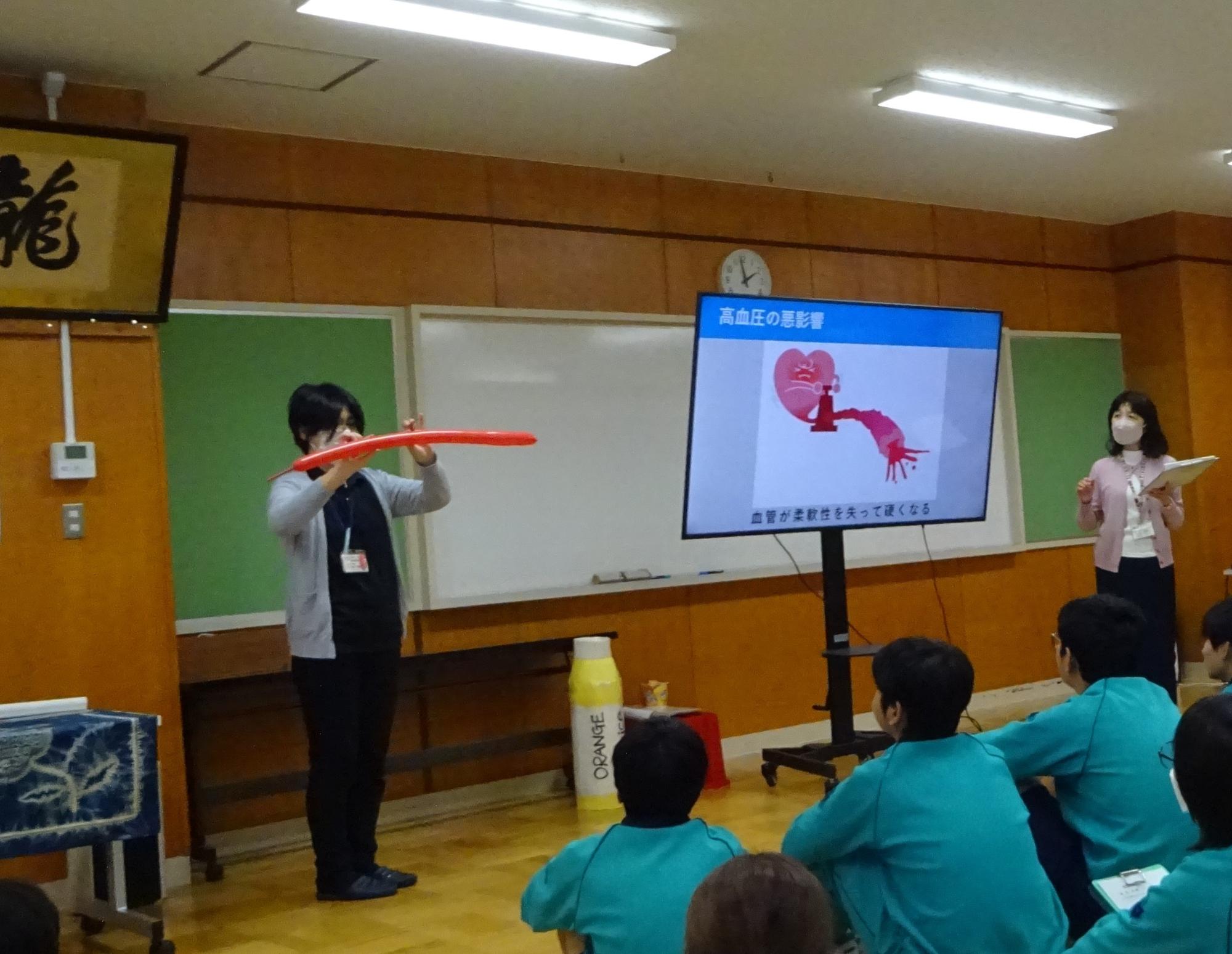 中学校での授業