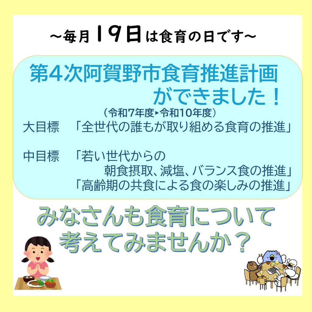 食育の日LINE画像(令和7年4月分)