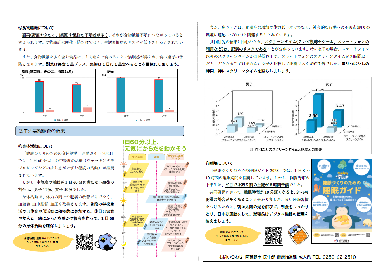 R7年度中学生生活習慣病予防事業のご報告裏