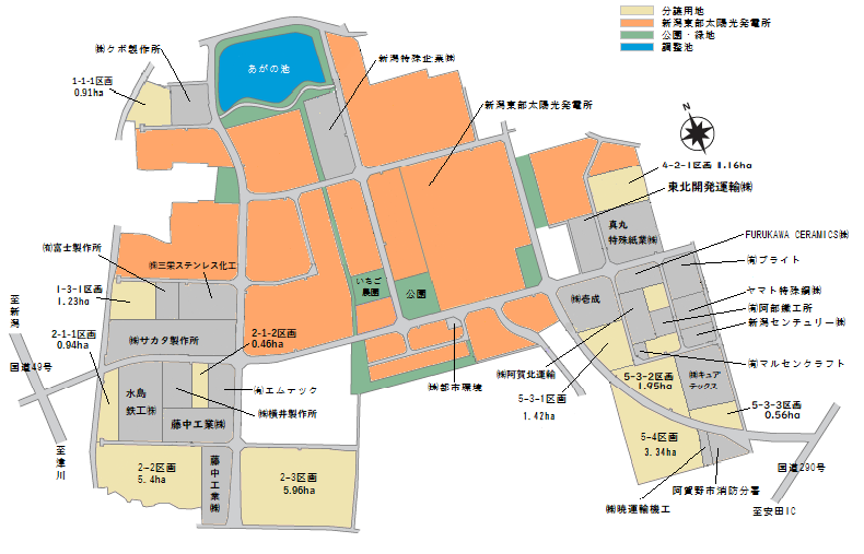 新潟県東部産業団地の図面