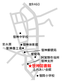 笹神図書館位置図